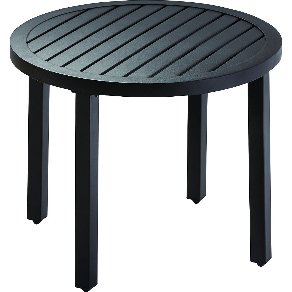 Hampton Bay 22 Inch Patio Side Table With Slat Top The Home