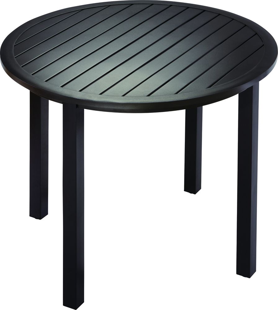 Hampton Bay 36 Inch Round Patio Dining Table With Slat Top The Home   P 1001025588 