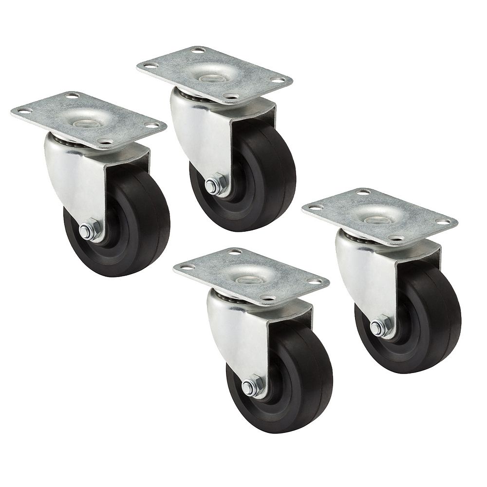 NewAge 3inch Caster Set in Black for Outdoor Kitchen (4Pack) The