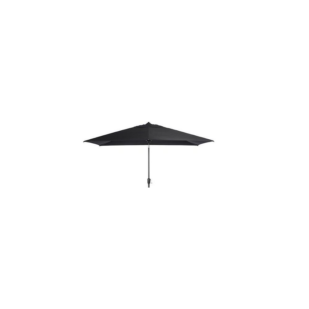 Hampton Bay 9 Ft X 7 Ft Rectangular Patio Umbrella In Black The Home Depot Canada