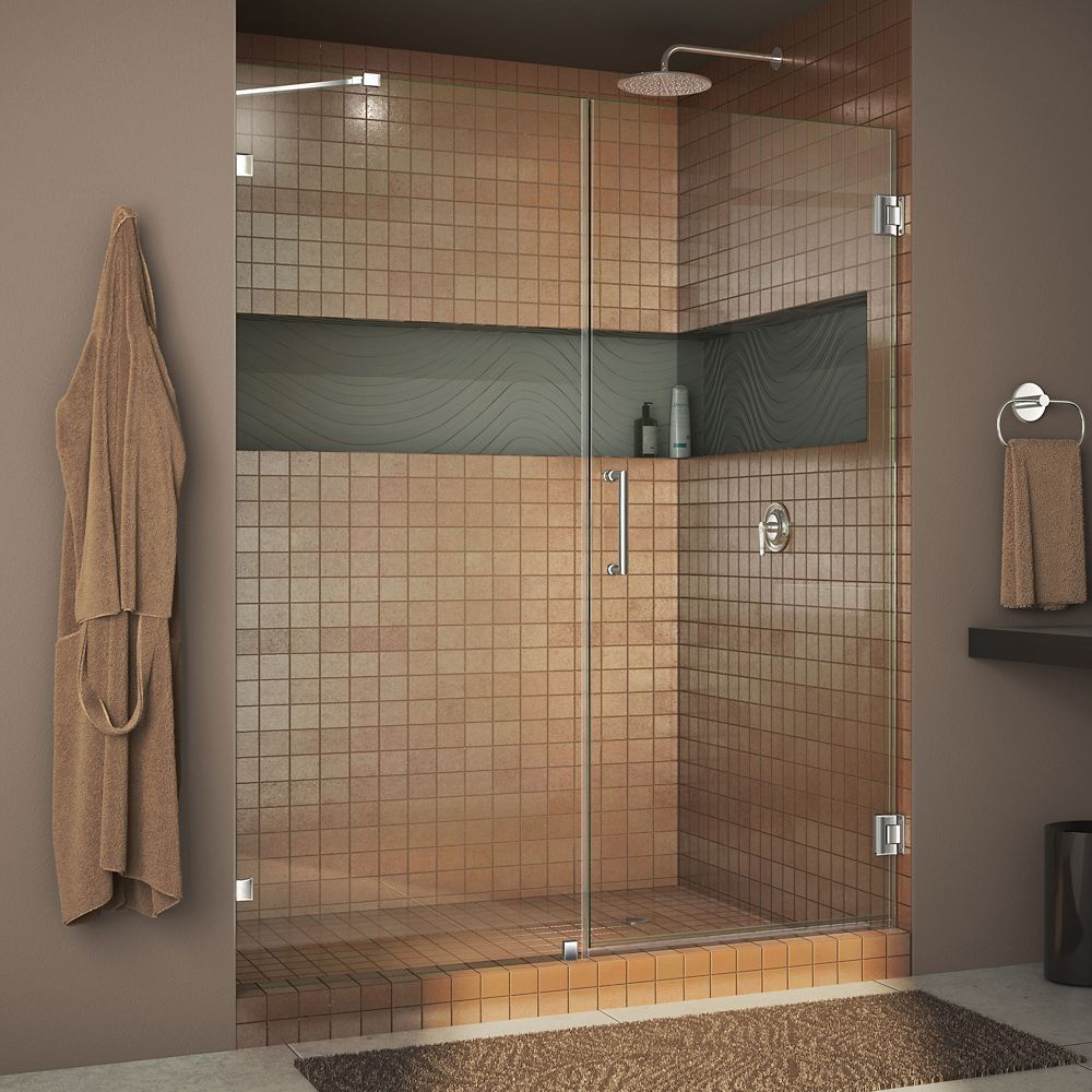 DreamLine Unidoor Lux 46-inch X 72-inch Frameless Pivot Shower Door In ...