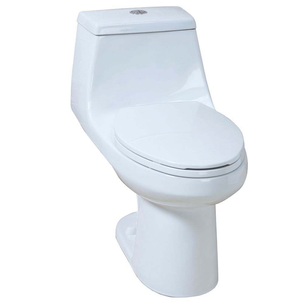 Glacier Bay 4.1/6.0LPF 1-Piece Elongated Dual Flush AIO Toilet | The ...