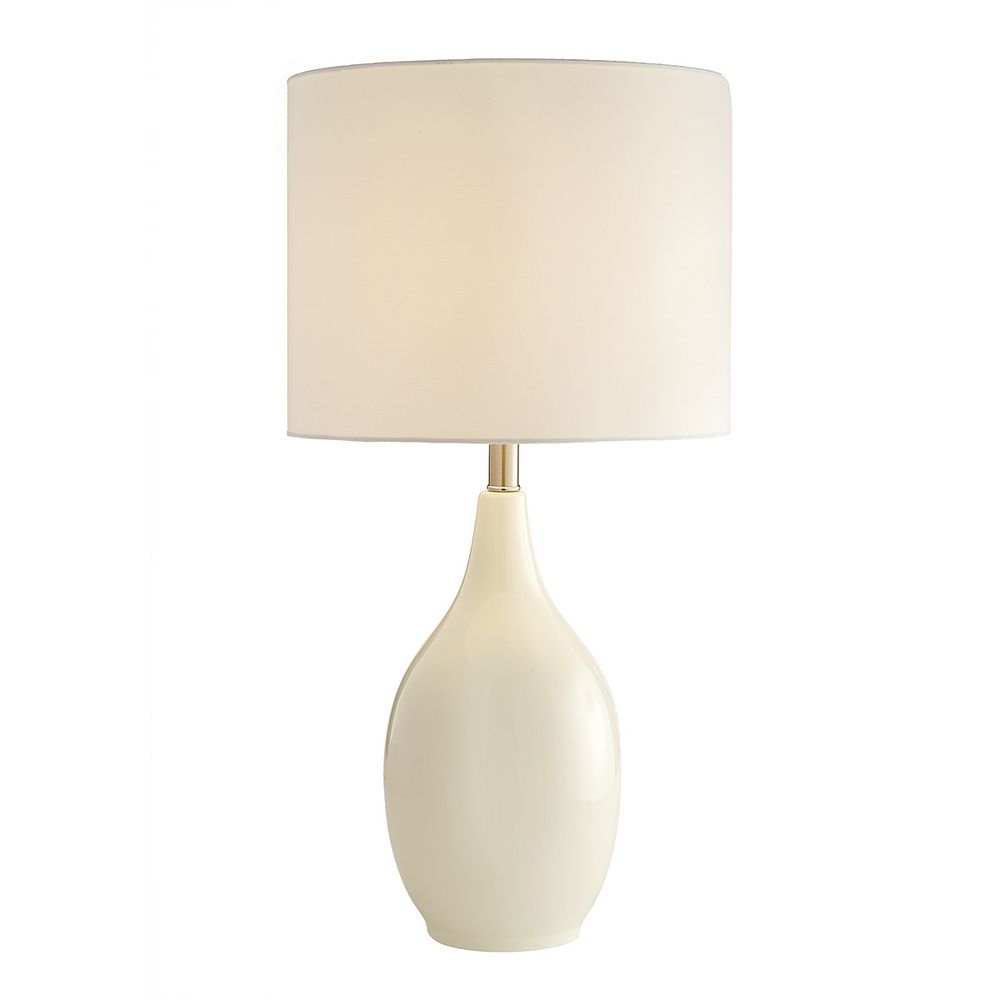 Ceramic Table Lamp, Lamp Table Combo White