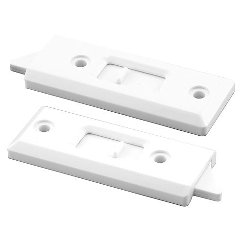 3-1/4 in., White Plastic, Spring-Loaded Tilt Latch (1-Pair)