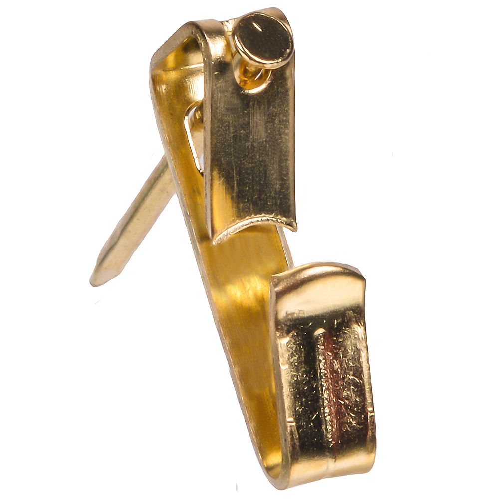 OOK 20Lb Max Brass Plated Conventional Picture Hangers 8pcs The