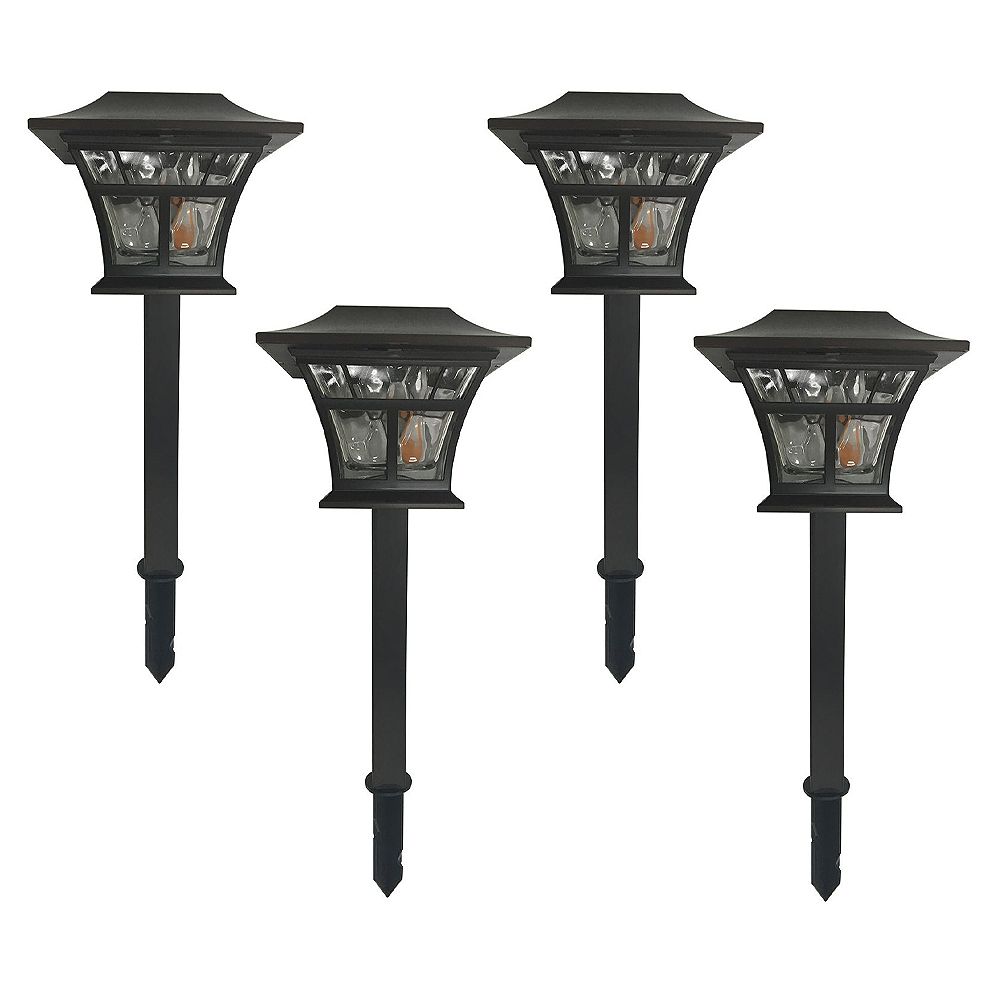 Hampton Bay LED Solar Pathway Light (4-Pack) | The Home Depot Canada