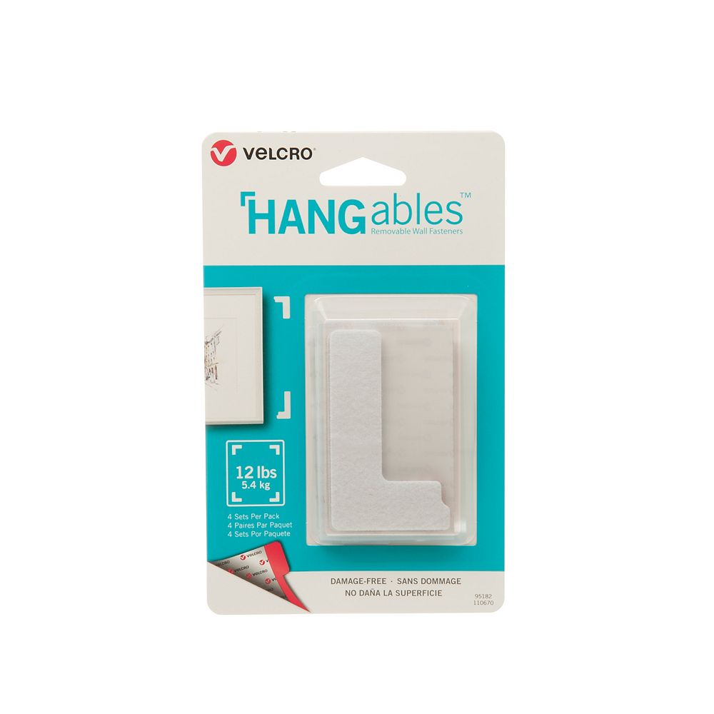 VELCRO HANGables 3 in x 1 3/4 in corners, 4 ct The Home Depot Canada