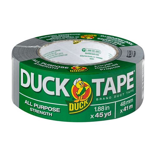 All Purpose Duct Tape, Silver, 1.88 inch x 45 yds.