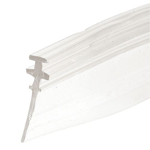 Shower Door Bottom Sweep, 36 in L X 5/32 in W, Vinyl, Clear