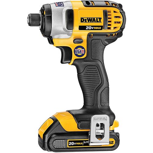 20V MAX Lithium-Ion Cordless 1/4-inch Impact Driver with 1.5Ah Battery, Charger and Bag