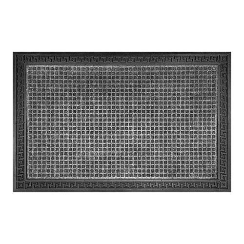 TrafficMASTER 24-inch x 35-inch Grey Rectangular Polyester Doormat with Rubber Border