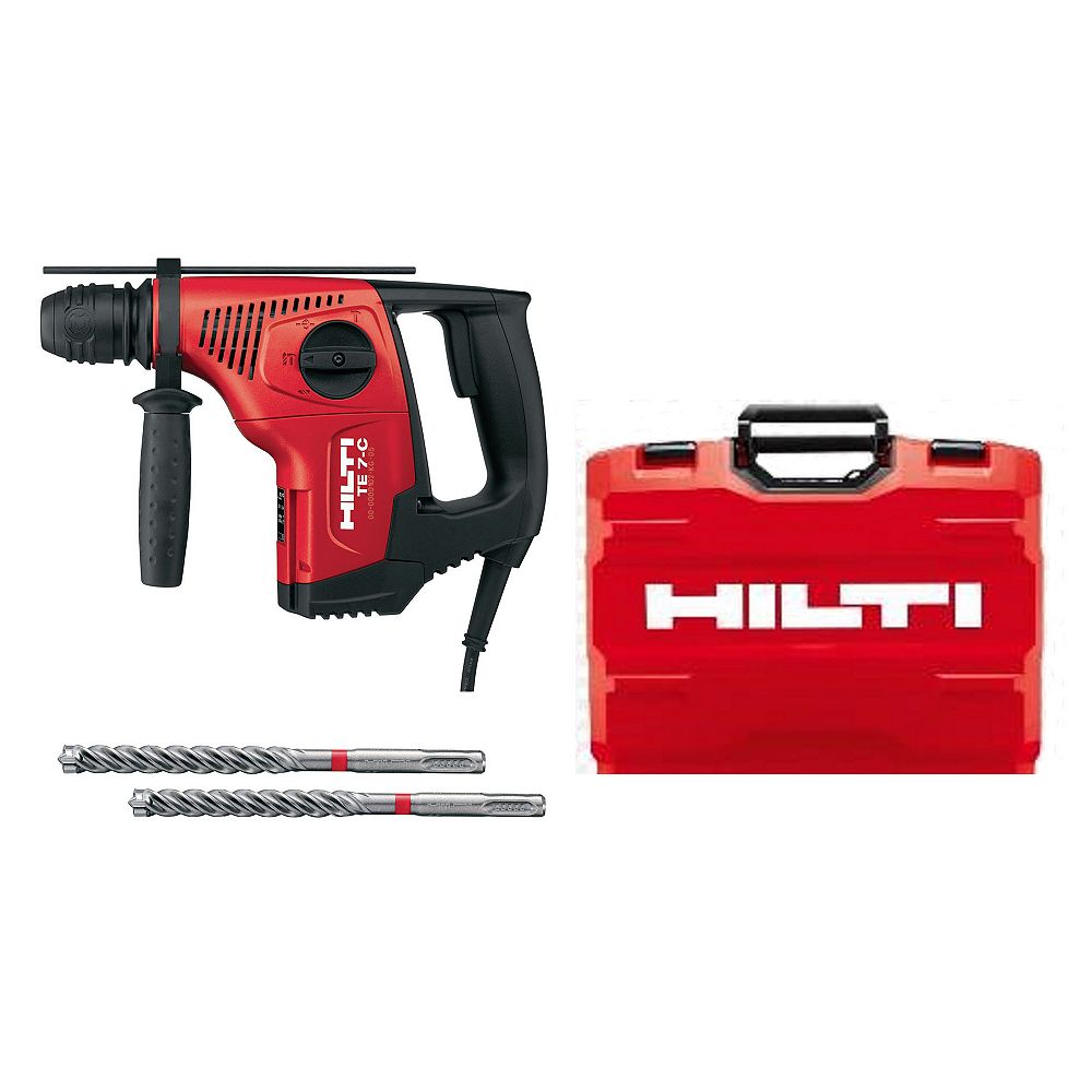 Hilti 120-Volt SDS-Plus TE 7-C Corded Rotary Hammer Drill Kit with 2 TE-CX Hammer  Drill Bi... | The Home Depot Canada