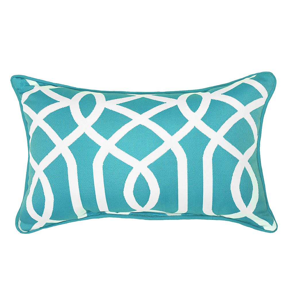 Hampton Bay Outdoor Lumbar Pillow with Coleman Geometric The Home