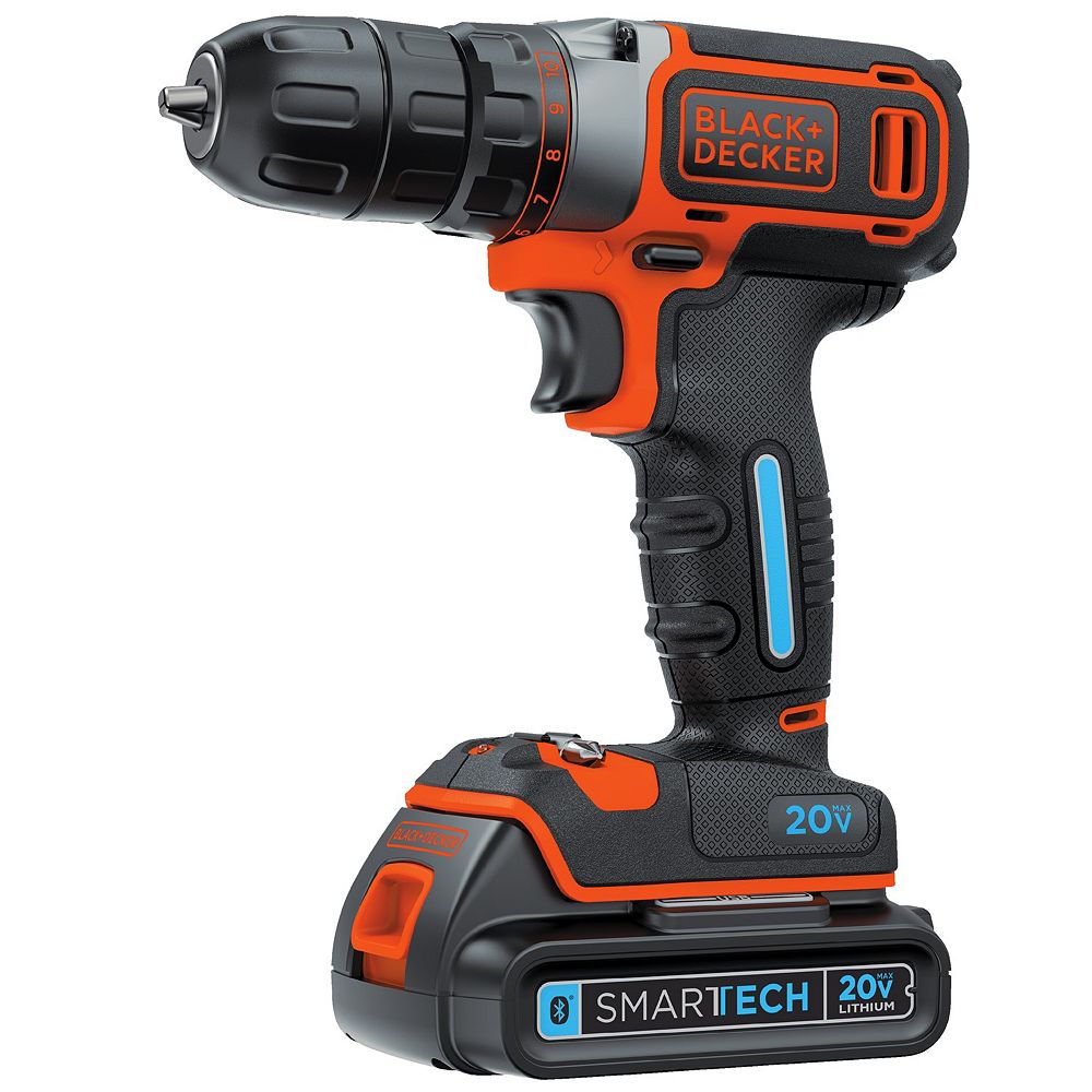 BLACK+DECKER SMARTECH 20V MAX LithiumIon Cordless Single Speed Drill/Driver with Battery The