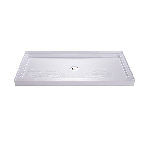 DreamLine SlimLine 36-inch x 60-inch Single Threshold Shower Base in White