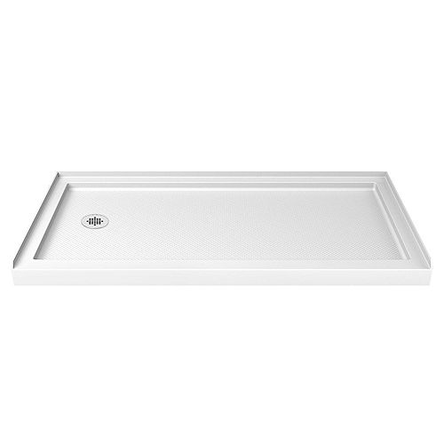 SlimLine 30-inch x 60-inch Single Threshold Shower Base in White