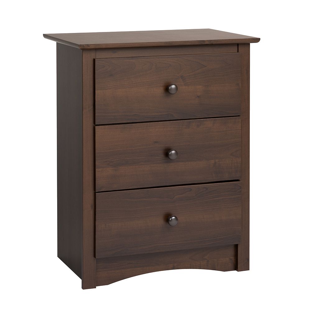 Prepac Fremont 23 Inch X 29 Inch X 40 Inch 3 Drawer Nightstand In Espresso The Home Depot Canada