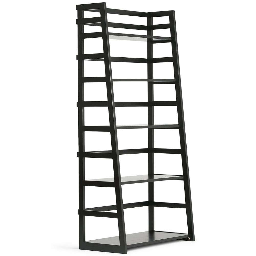 Simpli Home Acadian Ladder Shelf Bookcase The Home Depot Canada