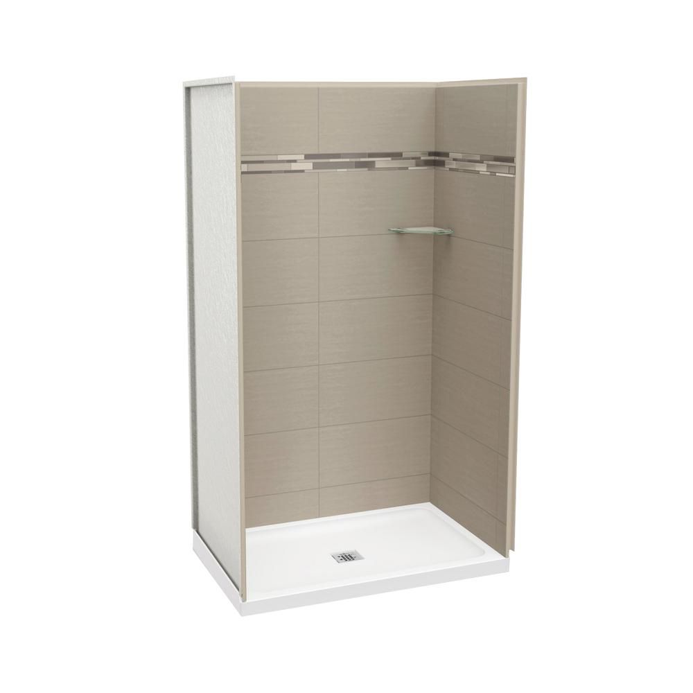 MAAX Utile 48 Inch Origin Greige Alcove Shower Kit | The Home Depot Canada