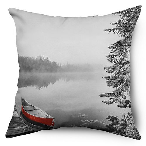 Hampton Bay 17-inch Canoe Scene Pillow