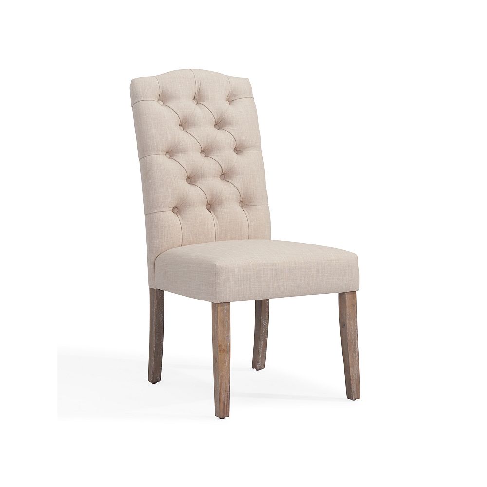 Nspire Lucian Wood Grey Parson Armless, Home Depot Dining Room Chairs