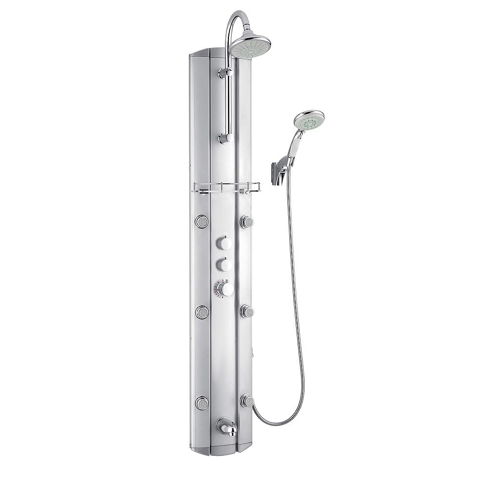DreamLine 63inch Hydrotherapy 6Jet Shower Panel System in Satin The