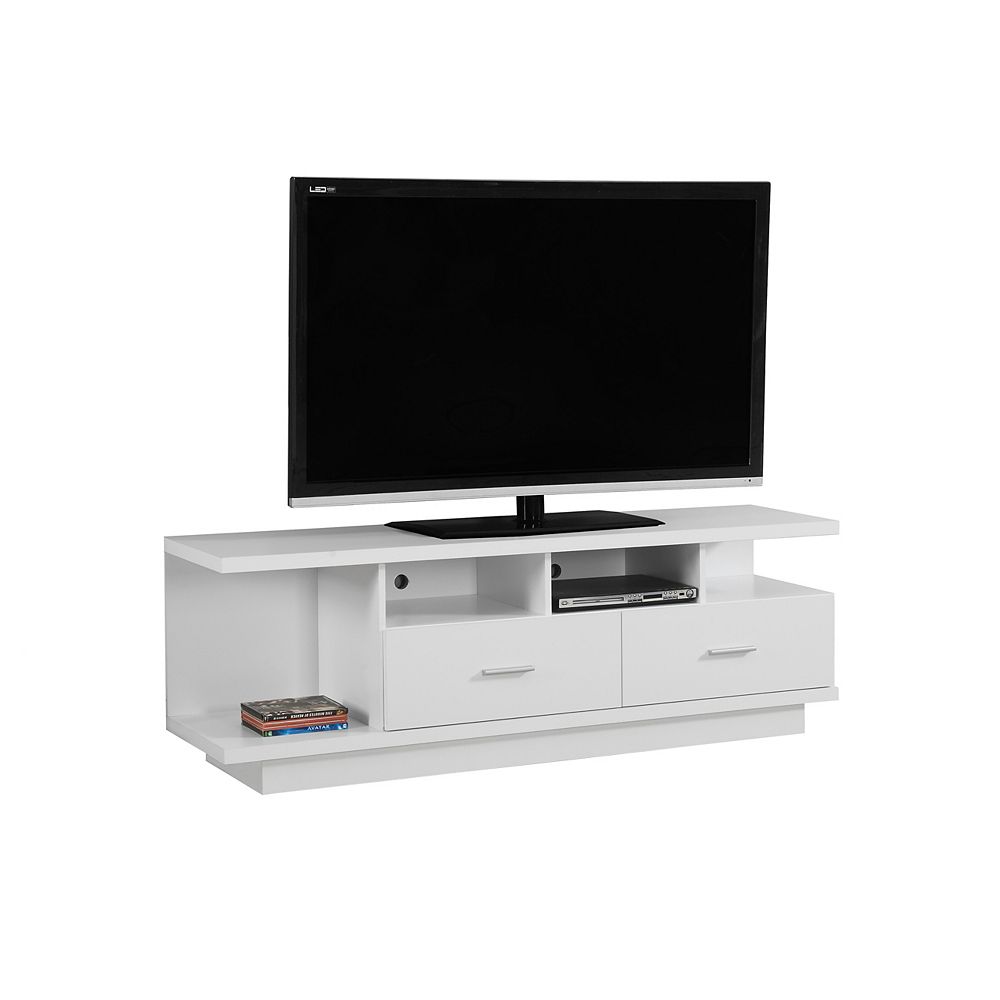 Monarch Specialties Tv Stand - 60 Inch L / White | The Home Depot Canada