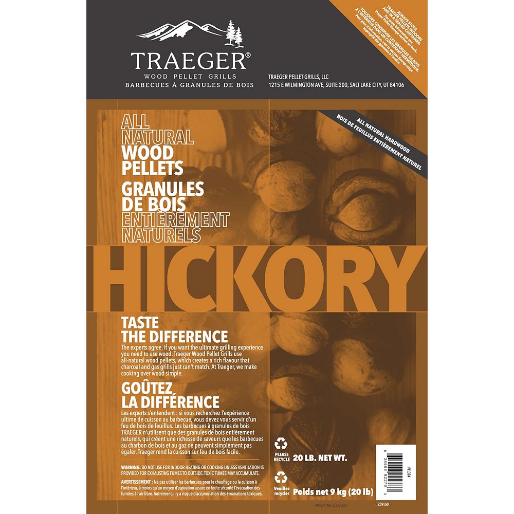 Traeger Hickory Pellets 20 Lbs The Home Depot Canada