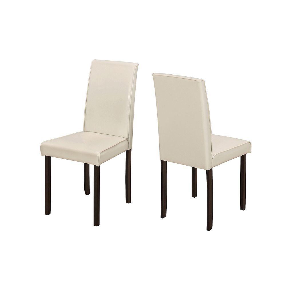Monarch Specialties Solid Wood Brown Parsons Armless Dining Chairs wth
