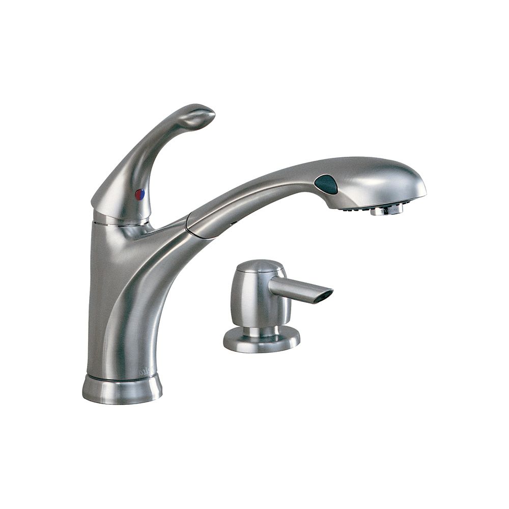 Delta Debonair Pull Out Kitchen Faucet Stainless Steel The Home   P 1001031353 