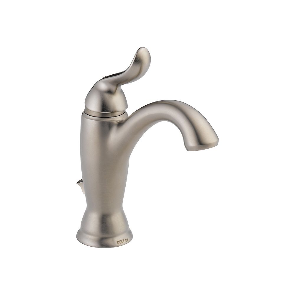 Delta Linden Single Hole 1Handle Mid Arc Bathroom Faucet