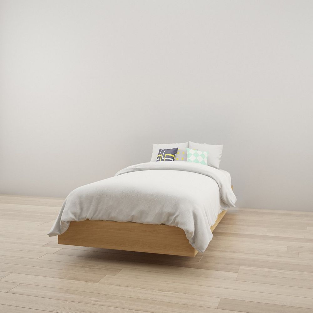 Nexera 343905 Twin Size Platform Bed, Natural Maple The Home Depot Canada