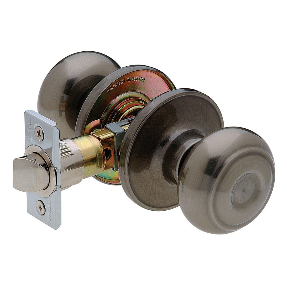 Taymor Manchester Antique Nickel 61 Dome Passage Knob The Home Depot