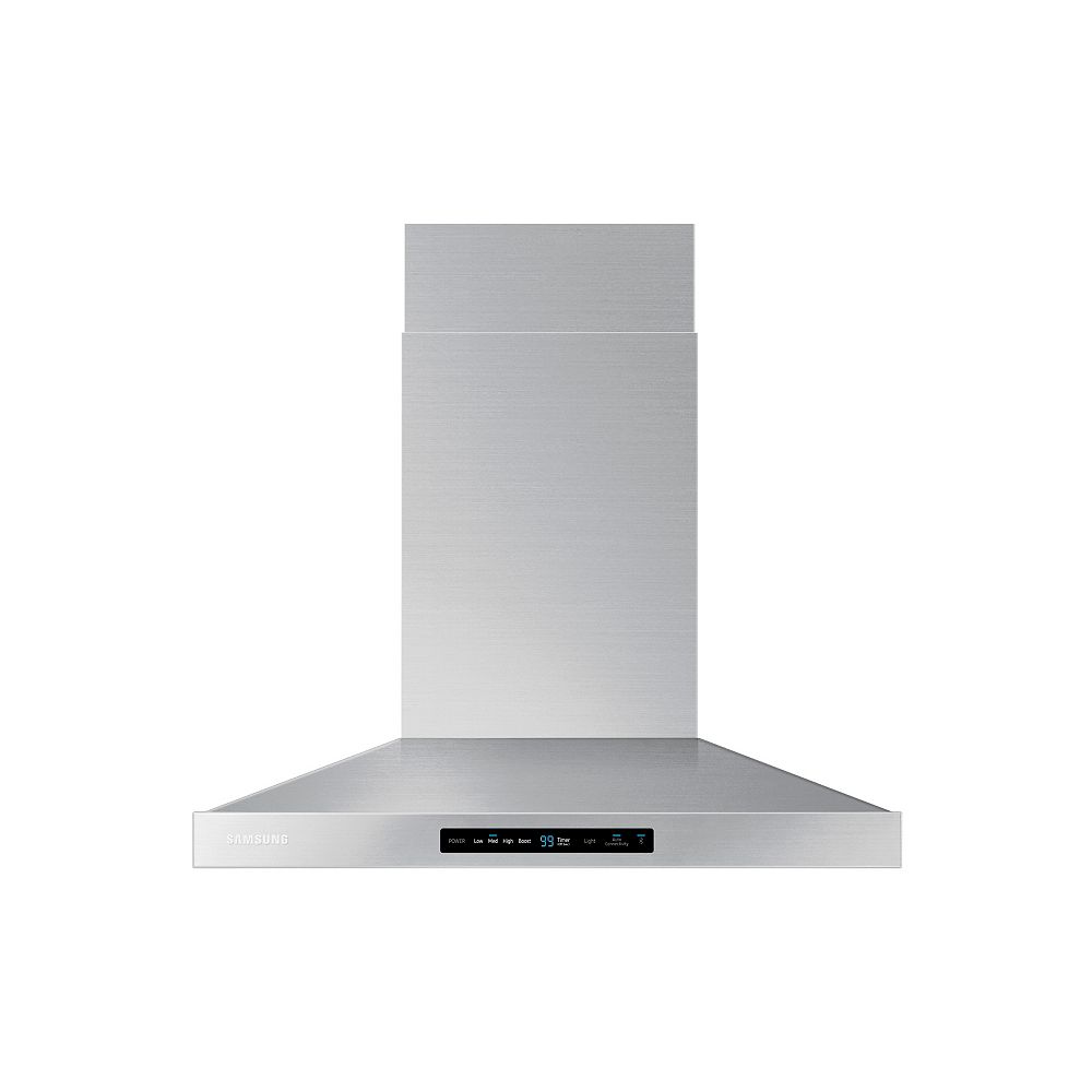 Samsung 30-inch Wall Mount Range Hood with Bluetooth in Stainless Steel