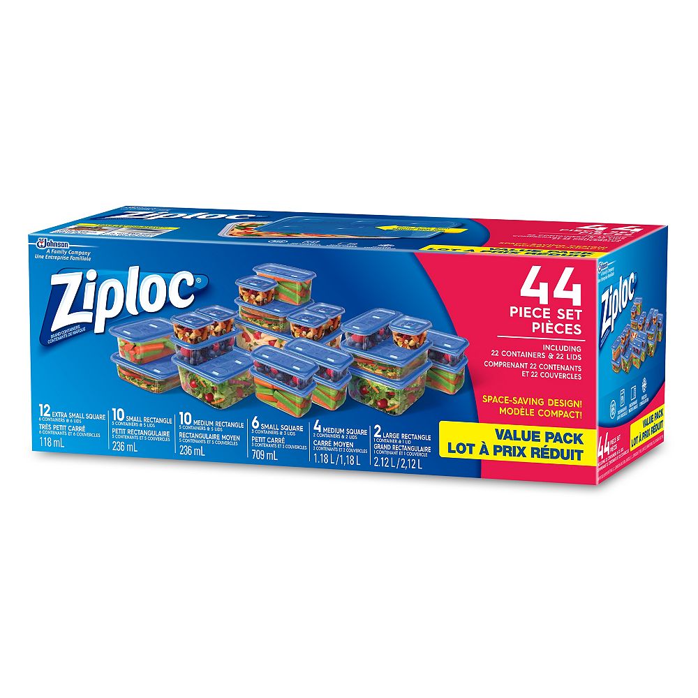 Ziploc One Press Seal Containers (44Pack) The Home Depot Canada