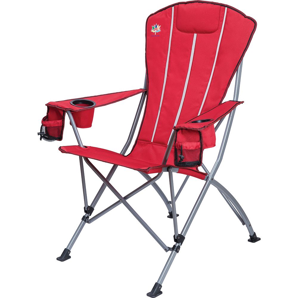 Hdg Folding Muskoka Chair In Red The Home Depot Canada