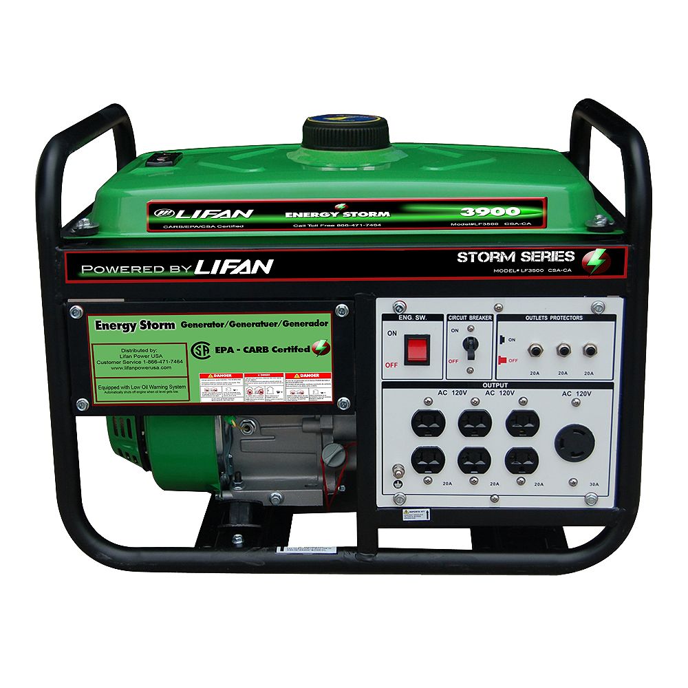 LIFAN Energy Storm 3500-W 196cc 6.5 MHP Gasoline Powered Portable ...