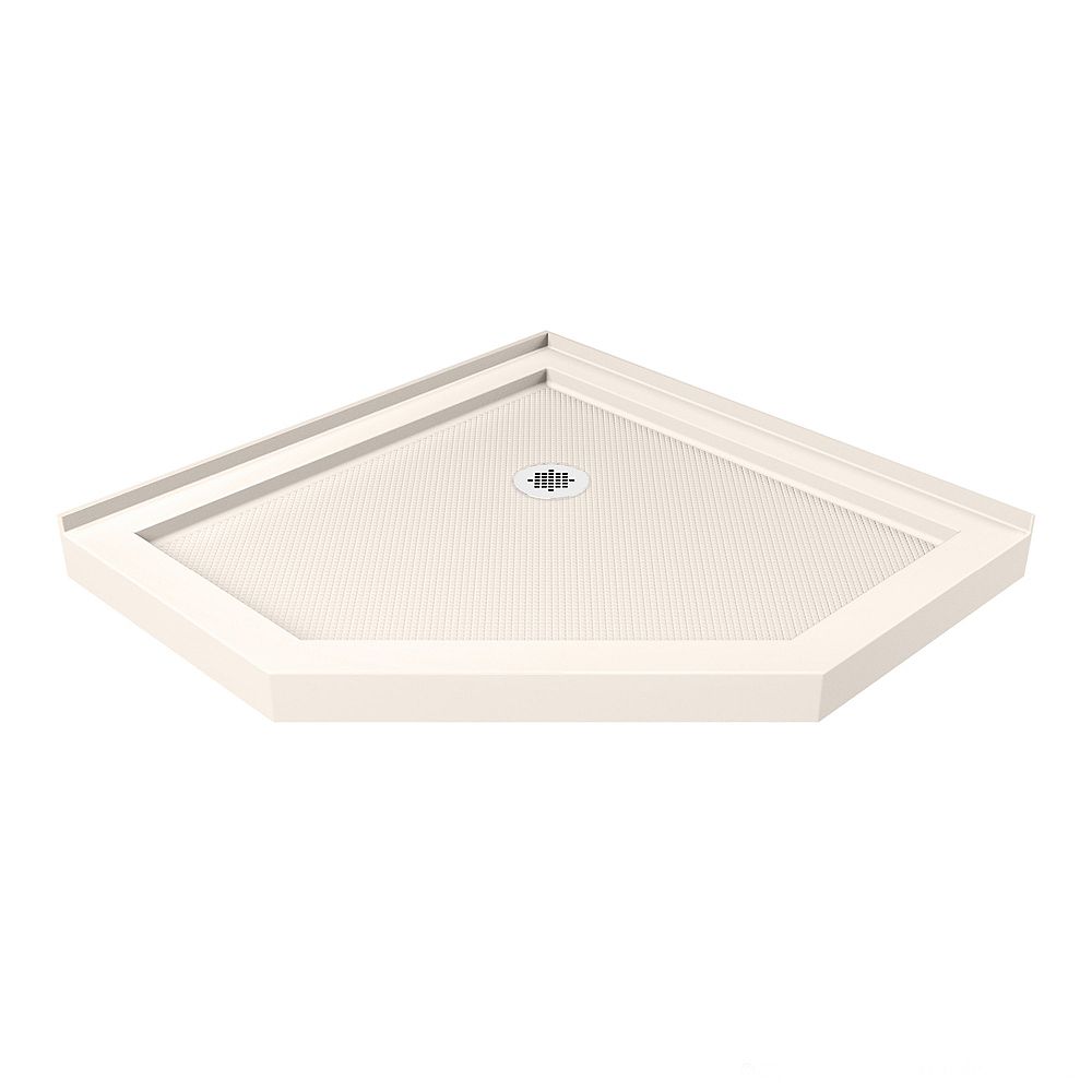Dreamline Slimline 36 Inch X 36 Inch Neo Angle Shower Base In Biscuit The Home Depot Canada