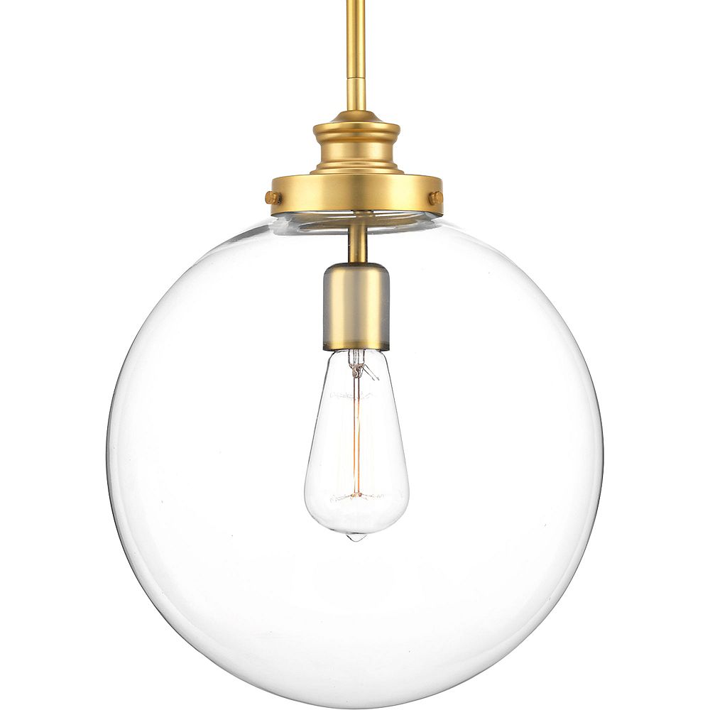 Progress Lighting Penn Collection 1 Light Natural Brass Pendant The Home Depot Canada 1 Light Natural Brass Pendant, Pendant Light Bulbs Home Depot