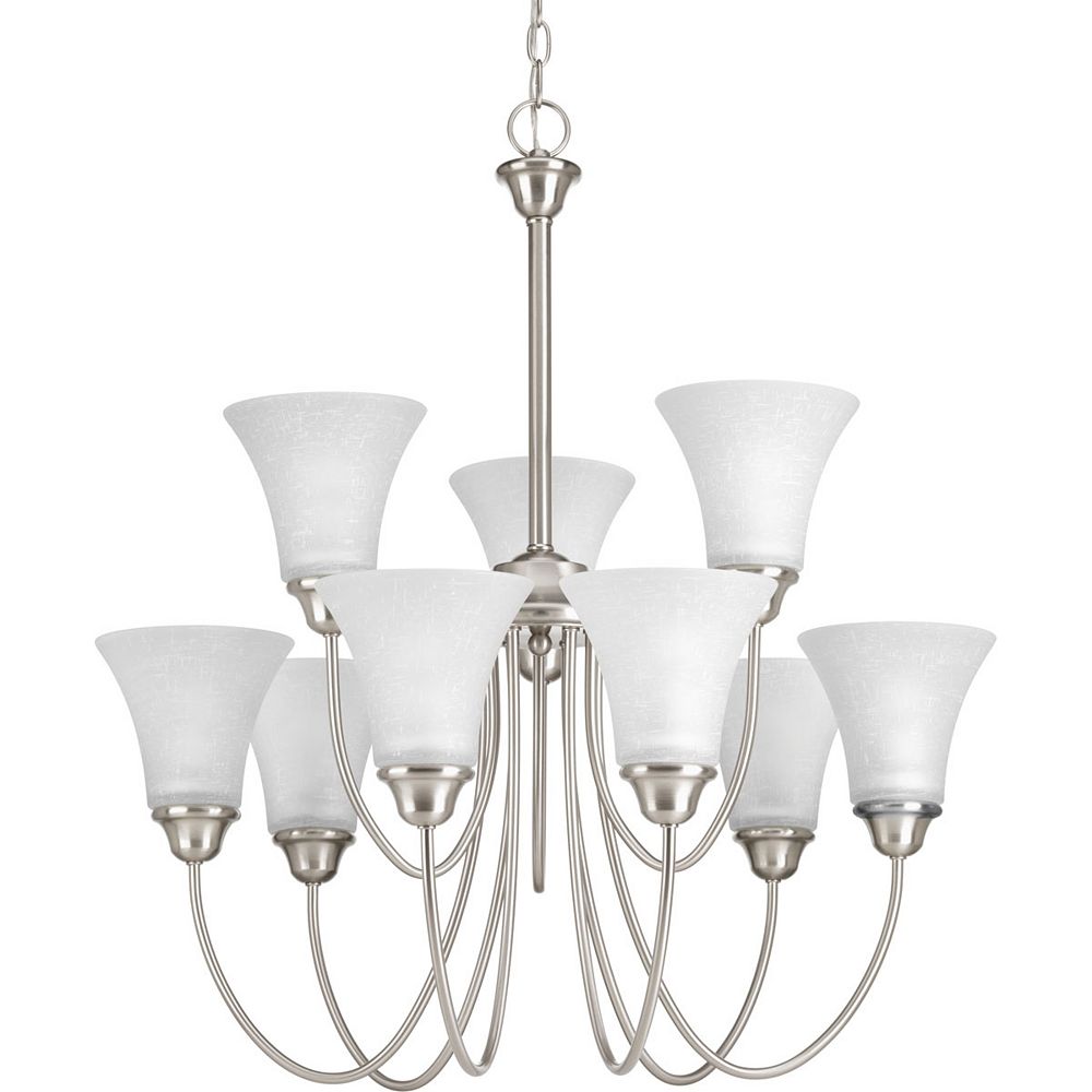 Progress Lighting Tally Collection 9light Brushed Nickel Chandelier