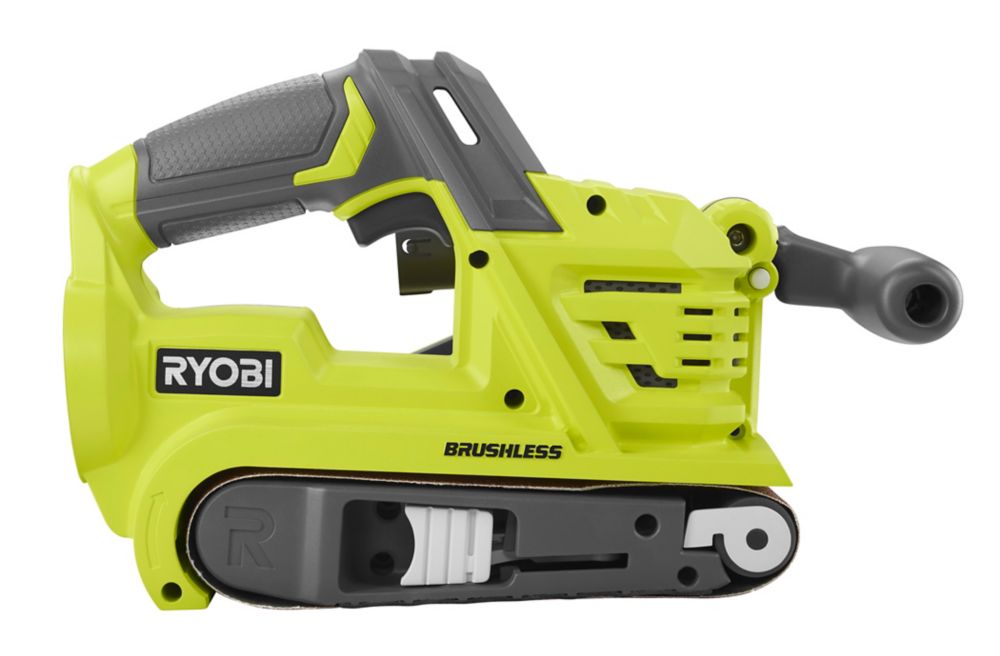 RYOBI 18V ONE+ Cordless Brushless Belt Sander With Dust Bag And (1) 80 ...