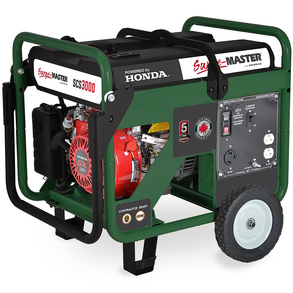 Surge Master SCS3000 2500W Generator with Honda GX160 Engine | The Home ...