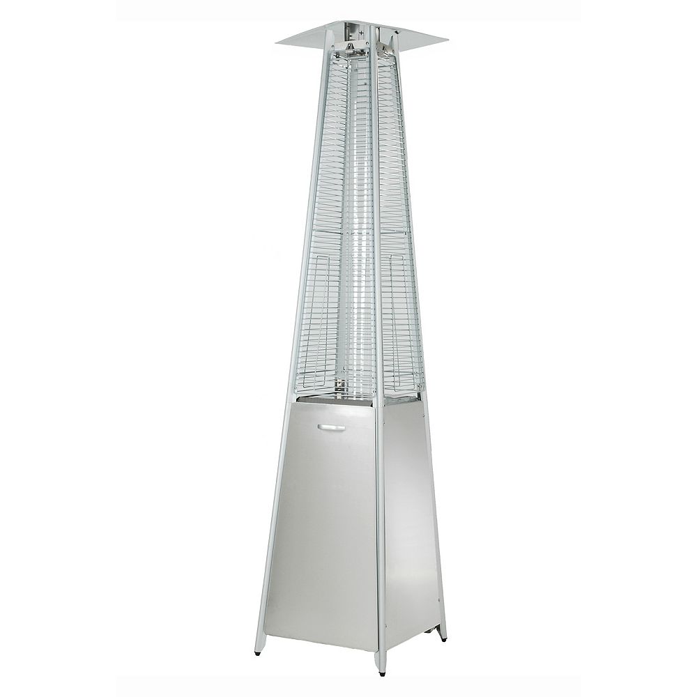 ZenTemp Glass Tube Propane Patio Heater in Stainless Steel The Home