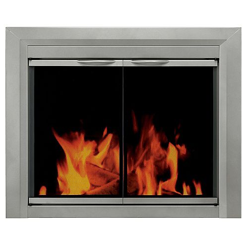 Pleasant Hearth Colby Large Glass Fireplace Doors