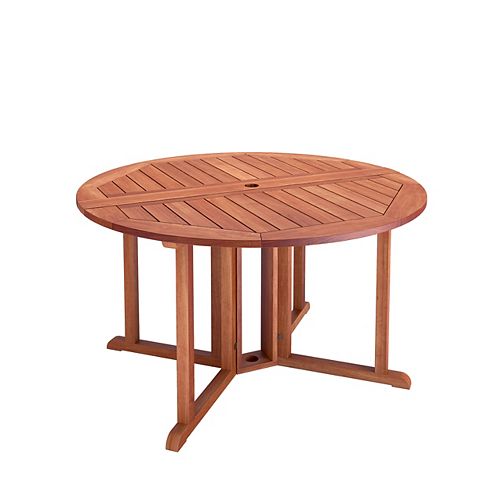 Miramar Hardwood Outdoor Drop Leaf Dining Table in Cinnamon Brown