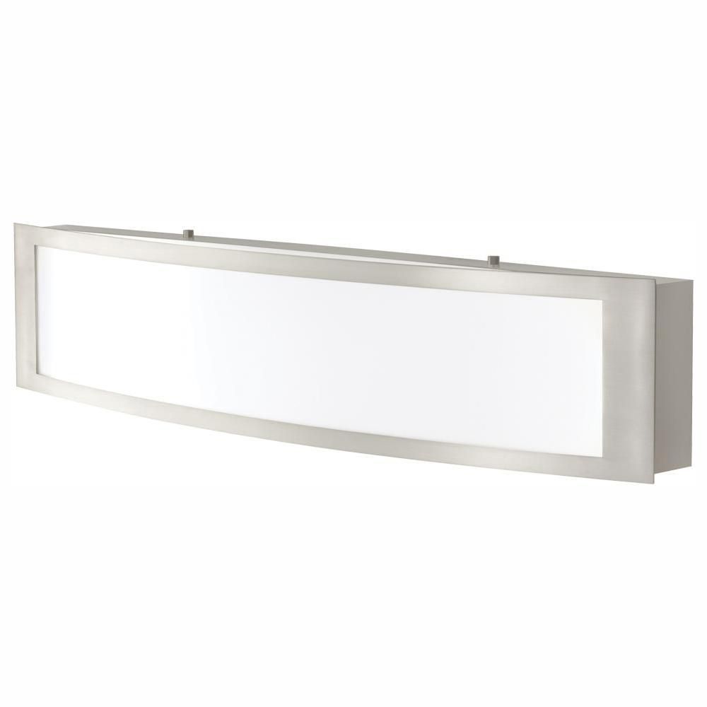 Home Decorators Collection 24 Inch Brushed Nickel Integrated LED Vanity   P 1001041910 