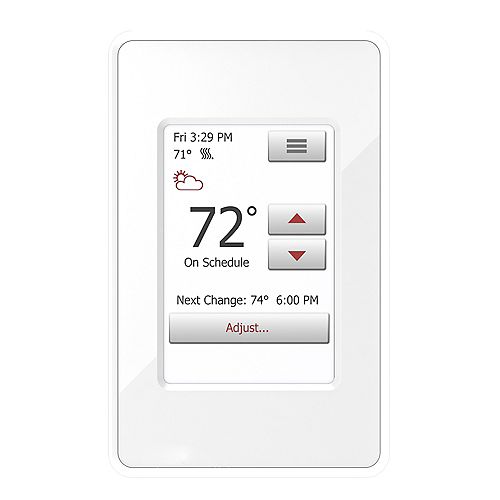 nSpire Touch: Touch Thermostat - Programmable, Class A GFCI, w/Floor Sensor