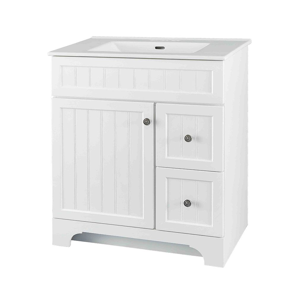 Glacier Bay Whitton 30 Inch W Vanity Combo With White Vitreous
