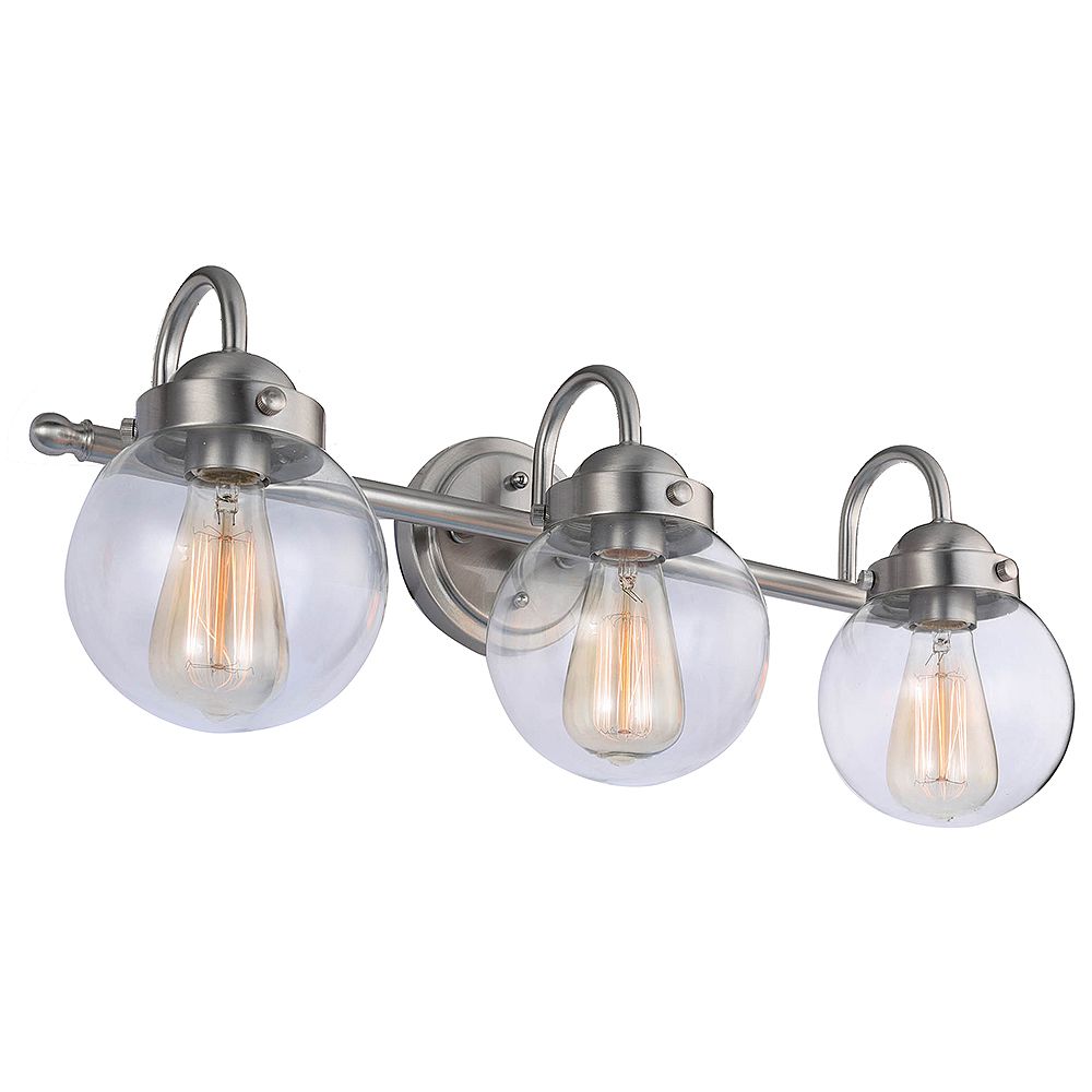 Hampton Bay 3 Light Bathroom Vanity Light Fixture in Hampton Bay 3 Light Bathroom Vanity Light Fixture in