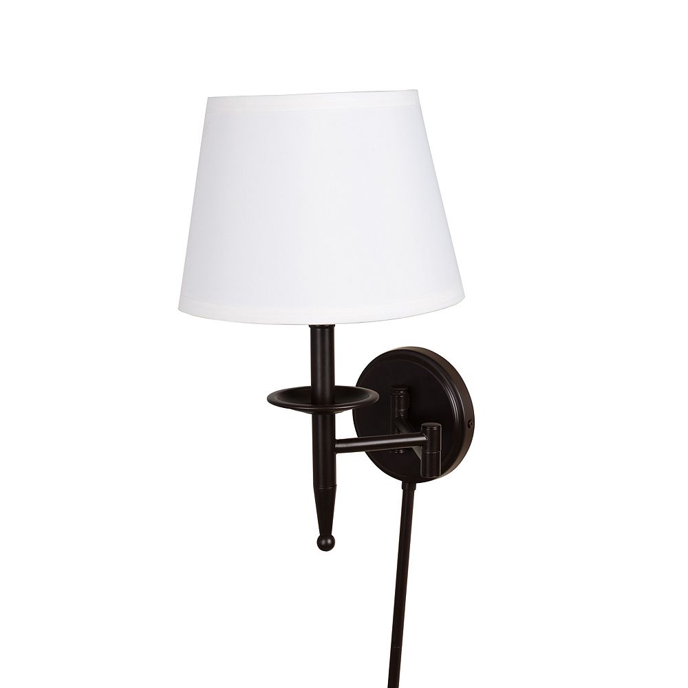 Home Decorators Collection Traditional 1 Light 60w Bronze Swing Arm Sconce With Cord Cover The Depot Canada 60w Bronze Swing Arm Sconce, Swing Arm Wall Lamp Canada